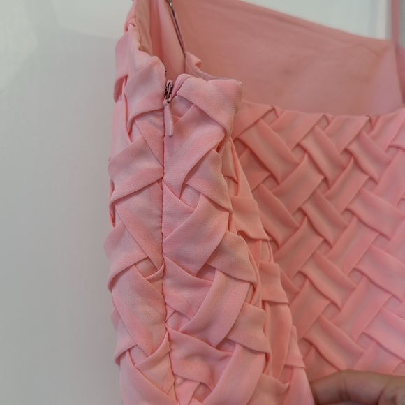 Pink Woven Spaghetti Strap Dress Medium - Picture 6 of 8